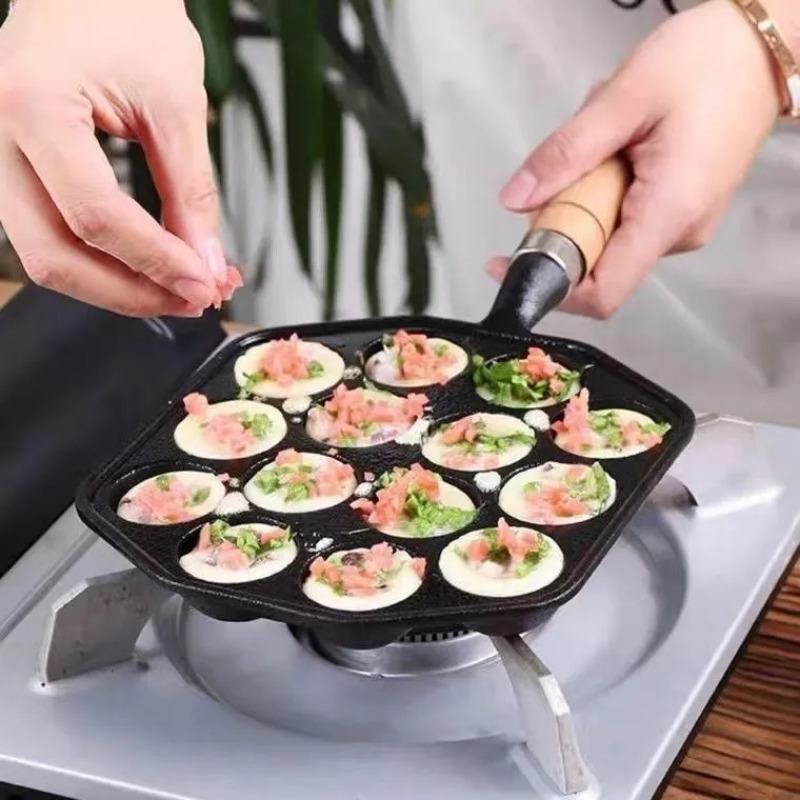 Sartén Takoyaki para hornear,  - Cast Iron Corn reseña y precio